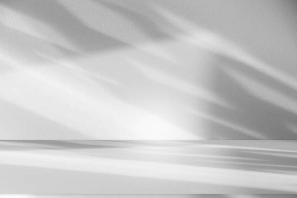 istock Wall interior background, studio and backdrops show products.with shadow from window color white . background for text insertion and presentation product 2159284780