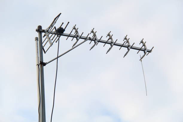 istock Outdoor antenna for analog television 2159287427