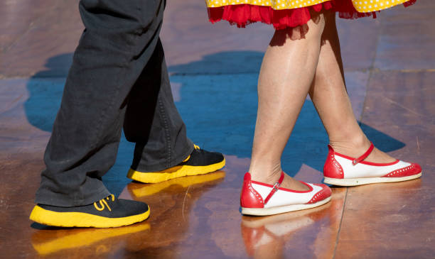 istock Dancing feet on an outdoor stage. 2159290165