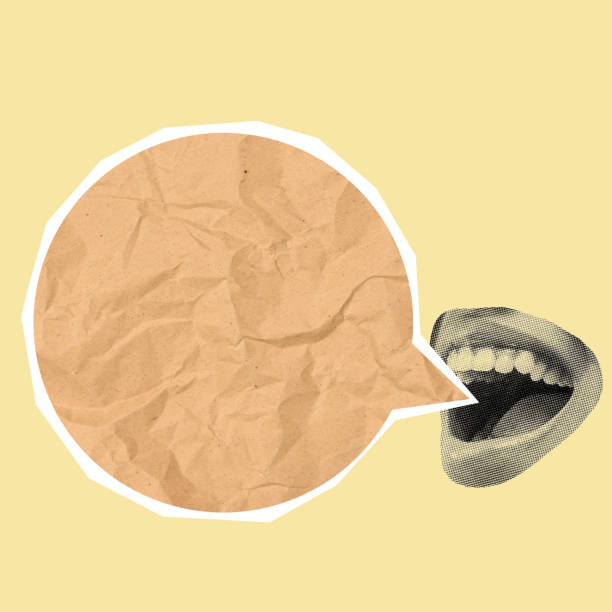 istock A paper circle with a mouth on it 2159292953