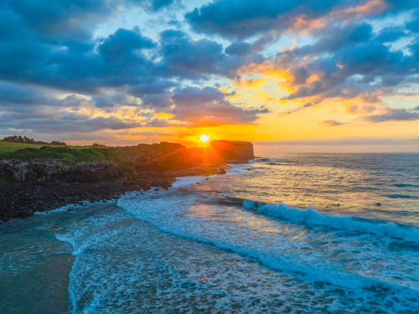 istock Aerial sunrise views over Bombo Beach at Kiama 2159293099