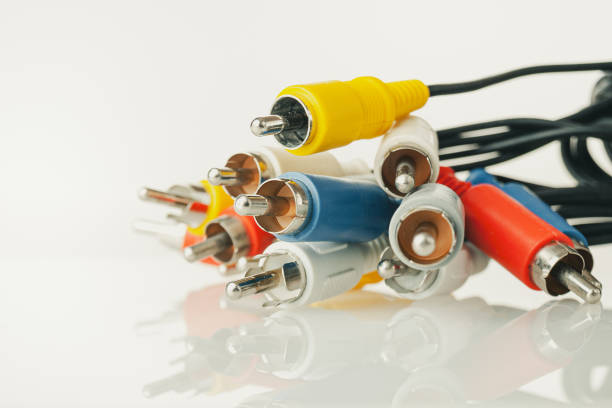 three color jack cable connection