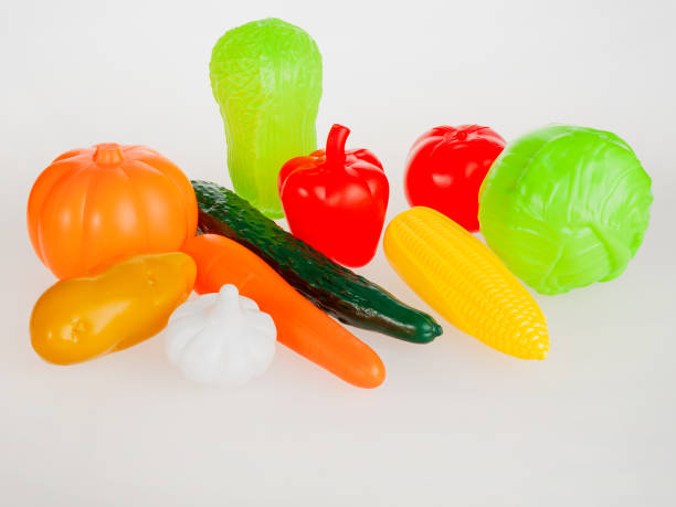 istock sweet different vegetables fruits plastic toy artificial isolated on white background 2159293819