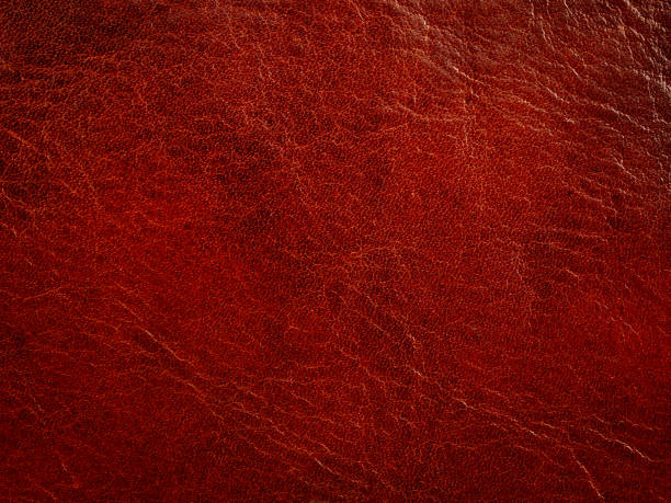 istock The material is leather, it is bright red, buffalo leather, selective focus 2159294190