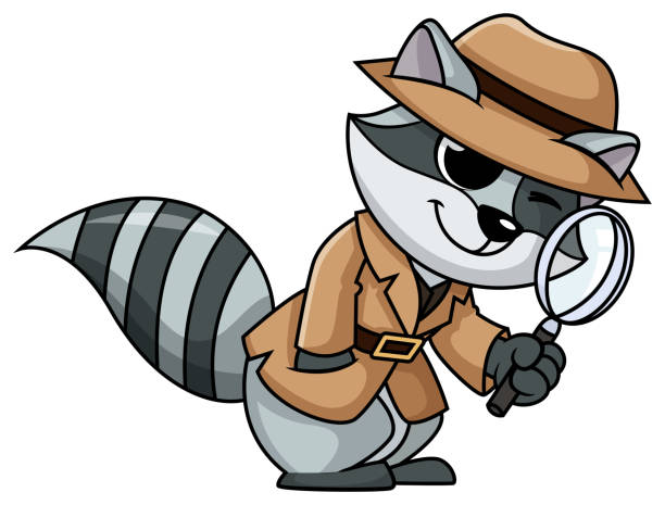 istock Detective raccoon character cartoon illustration 2159302846