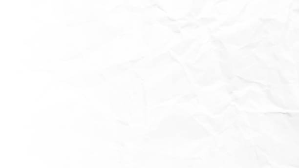 stockillustraties, clipart, cartoons en iconen met white coloured crumpled crushed wrinkled crinkled paper horizontal vector backgrounds with folds, wrinkles and creases all over like a plain blank empty waste page with copy space - paper