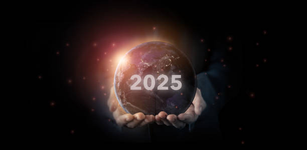 istock Digital transformation trend in 2025.  Technology trend, business transformation. Preparation for future disruptions. Hand holding the modern and digital globe with 2025 new year on modern background. 2159311173