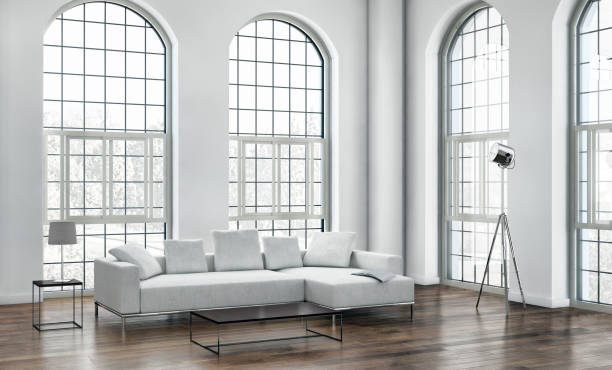 istock Large luxury modern bright interiors Living room mockup illustration 3D rendering image 2159311722