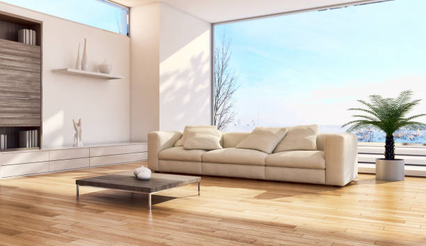 istock Large luxury modern bright interiors Living room mockup illustration 3D rendering image 2159311753