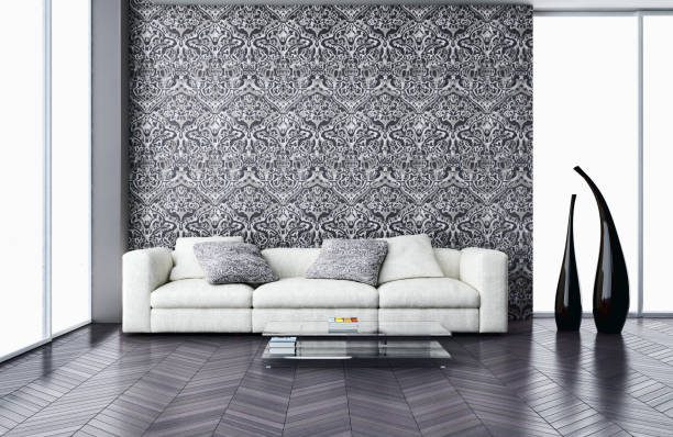 istock Large luxury modern bright interiors Living room mockup illustration 3D rendering image 2159311984