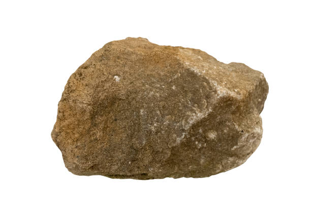 istock Rock stones with rough texture surface isolated on white backgrounds, Single Cliff Rock natural stone formation located part of the mountain, Chunk of Rock Sea Sand with clipping path 2159312072