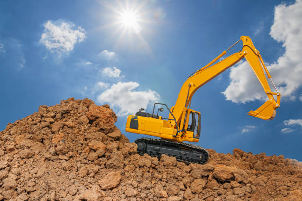 istock Excavator digging the soil In the construction site 2159313416