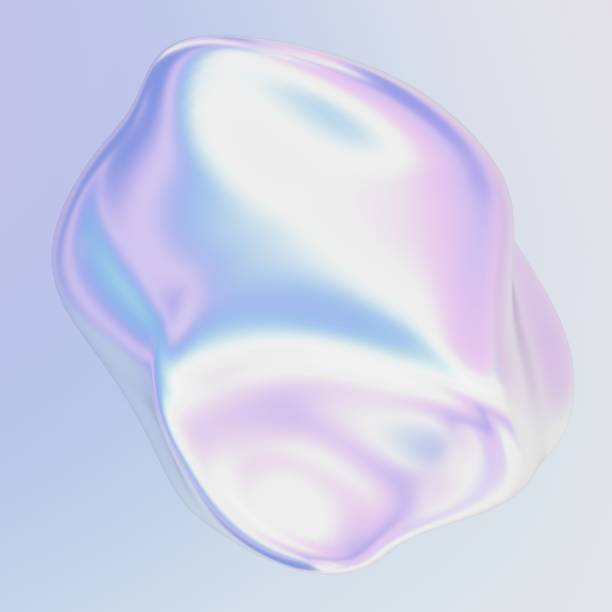 istock Set of realistic holographic 3d shapes 2159313996