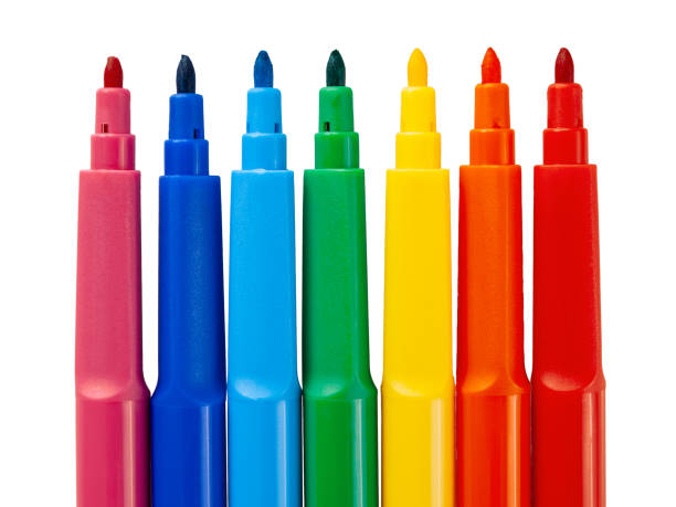 istock multi-colored felt-tip pens for drawing, isolated on white background 2159315916