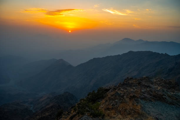 istock A beautiful landscape of Al Hada Mountains, During Sunset. 2159319010