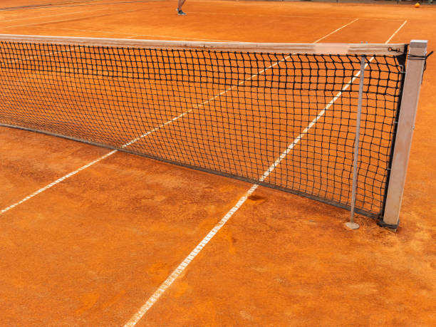 Clay courts in a tennis club. High quality photo