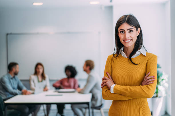istock Successful businesswoman in the office. 2159321459