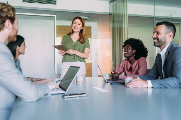 istock Business persons on meeting in the office. 2159321498