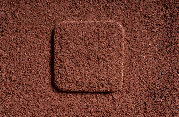 Crashed brown color shimmer face powder texture. Nude eye shadow background