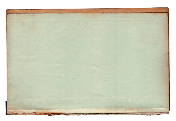 old paper isolated on white background with clipping path