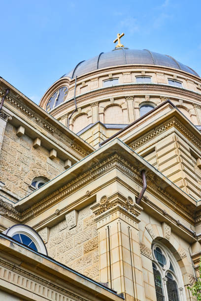 istock Classical Dome and Cross of St Josaphat Basilica - Low Angle View 2159336053