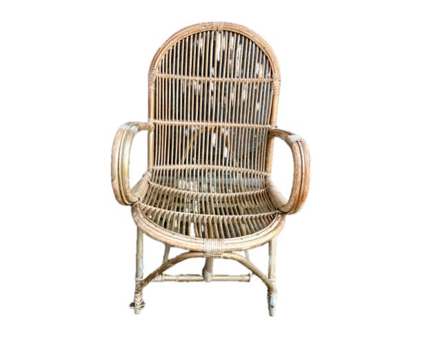 istock Rattan chair isolated on white background 2159337839