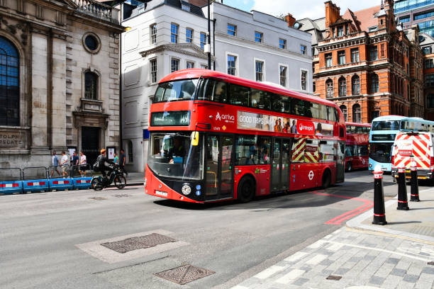 London buses, iconic red double-deckers, are a staple of the city's public transport system. Known for their efficiency and extensive network, they provide convenient and scenic travel across London, connecting major attractions and neighborhoods.
