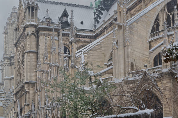 istock Notre-Dame in a snowstorm 2159338610