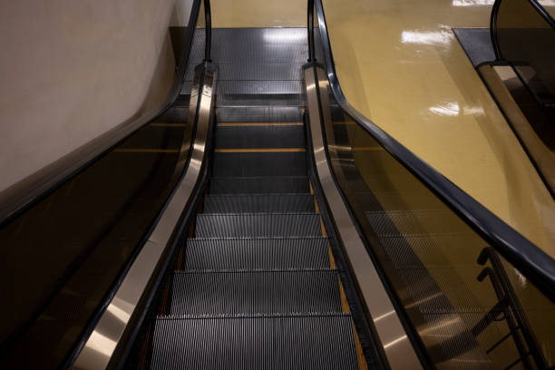 istock An electric escalator inside a commercial office building 2159340949