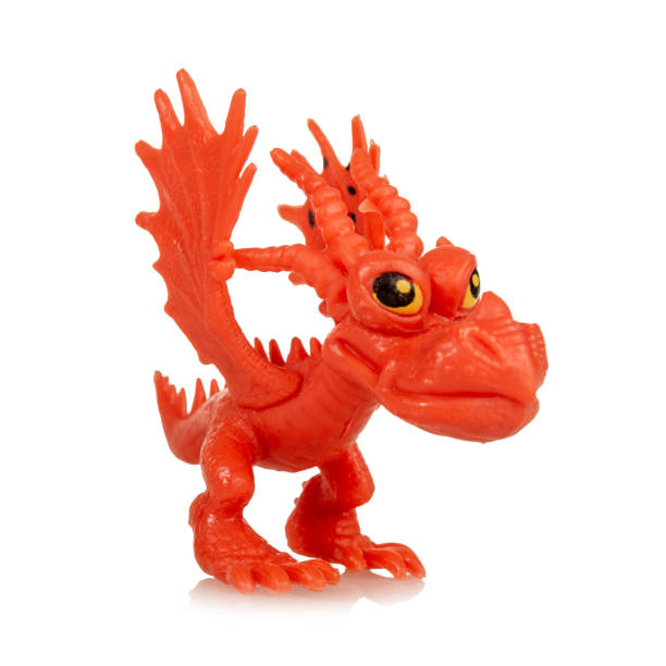 istock Dragon toy figurine isolated on white background close-up 2159342386