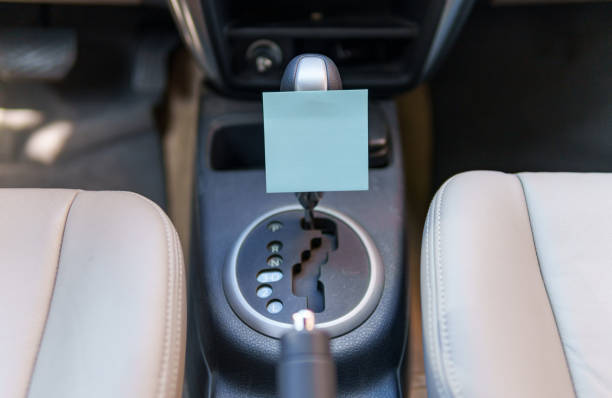 istock Convenience stickers on the gear stick 2159344087