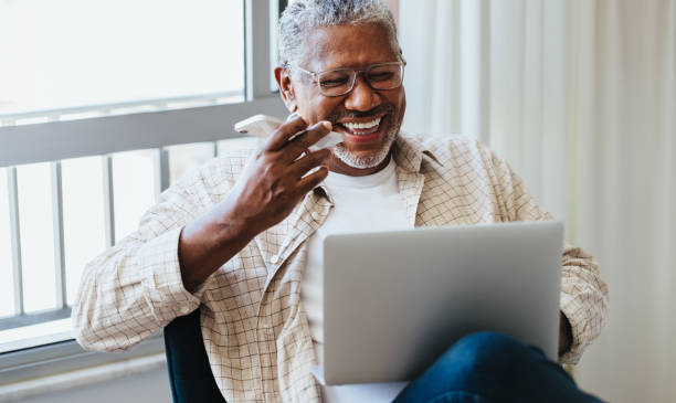 istock Tech-Savvy Senior: Mature businessman working remotely 2159349066