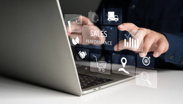 istock Sales performance management concept. Businessman use laptop to analyze data and sales performance. 2159349232