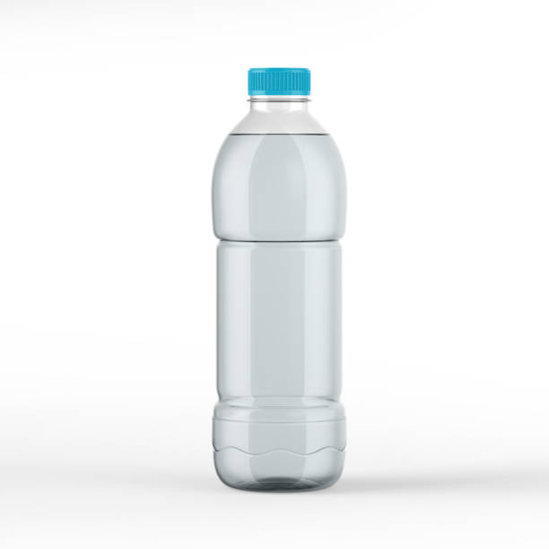 istock Mineral water in blank plastic bottle with cap on white background 2159351749