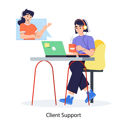Client Support Stock Illustration - Download Image Now - Characters ...