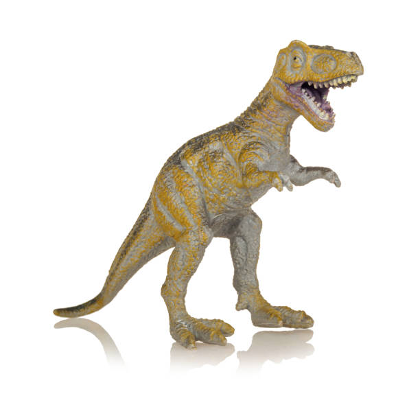 istock Dinosaur figurine model for children's games, isolated on white background 2159356778