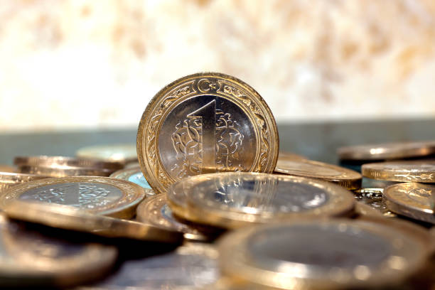 Iron (corrupt) money. Official Currency Republic of Turkey, Turkish Lira.