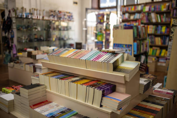 istock Stacked books at bookstore 2159369123