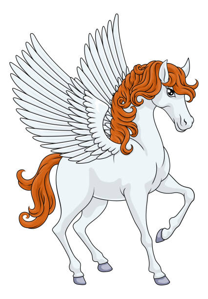 istock Pegasus Wings Horse Cartoon Animal Illustration 2159374625