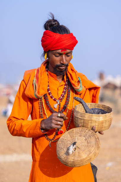 Jaipur (India). April 4, 2025, . Snake charmer in Jaipur, India