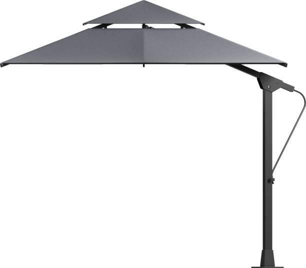 istock Side view of open dark gray sunshade 2159375552