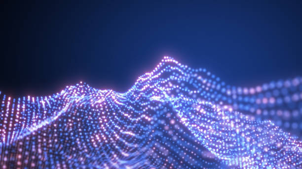 istock Technological landscape of the future .Digital terrain cyberspace in the mountains with valleys. illustration . 2159376473