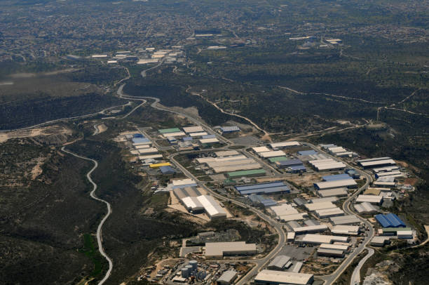 istock Industrial area with factories and warehouses 2159382225