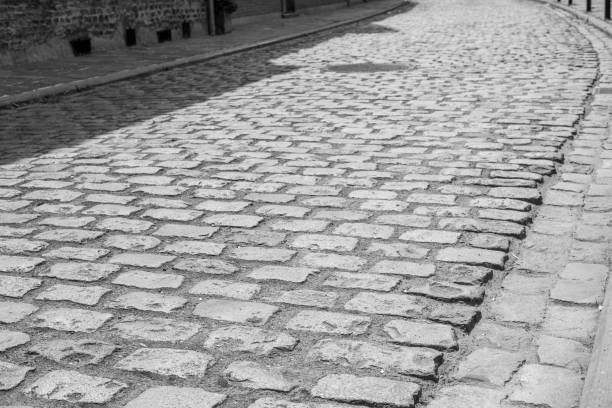 old paved road in Belgium