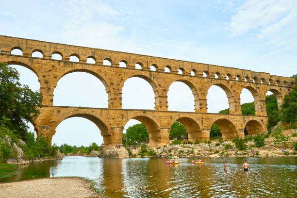 At river Gardon in southern France