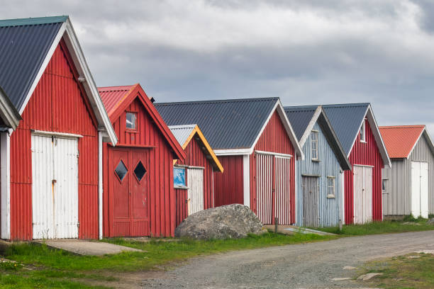 Traditional fishing huts, South Norway