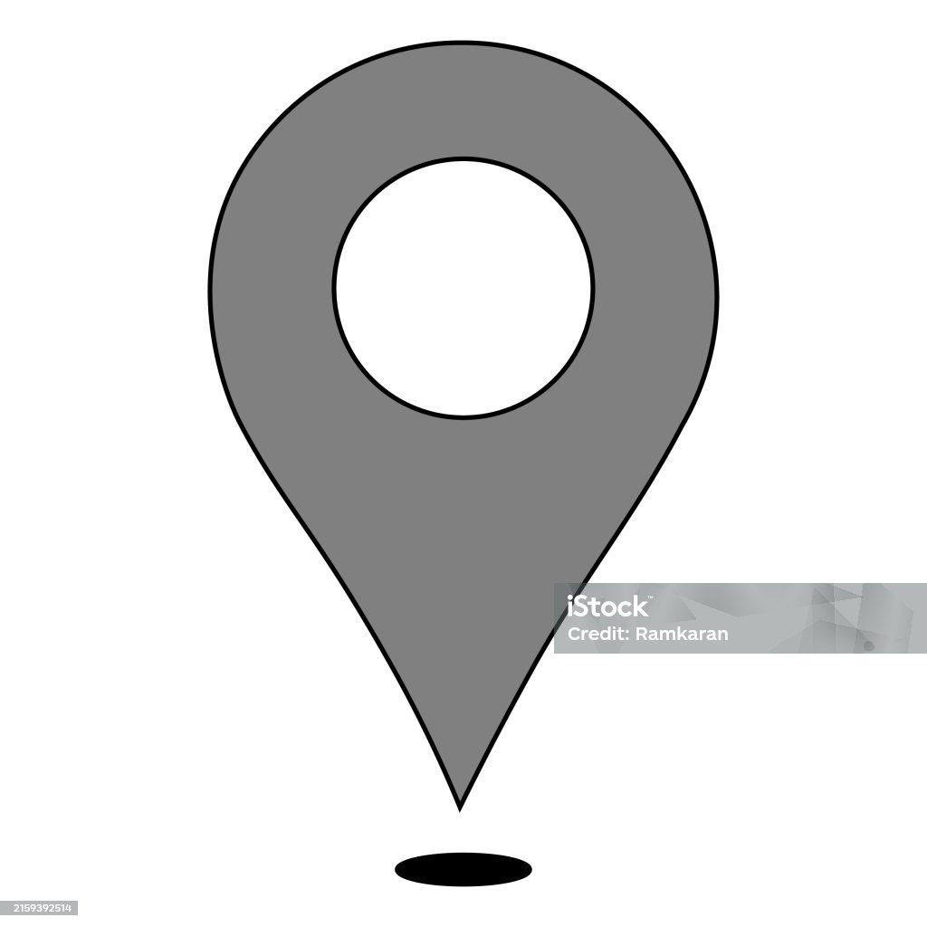 Map Pin J Greycoloured Map Pin With Shadow Stock Illustration - Download Image ...