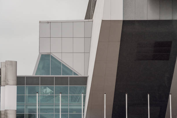 istock abstract partial section of an exterior facade of a modern architecture 2159395478