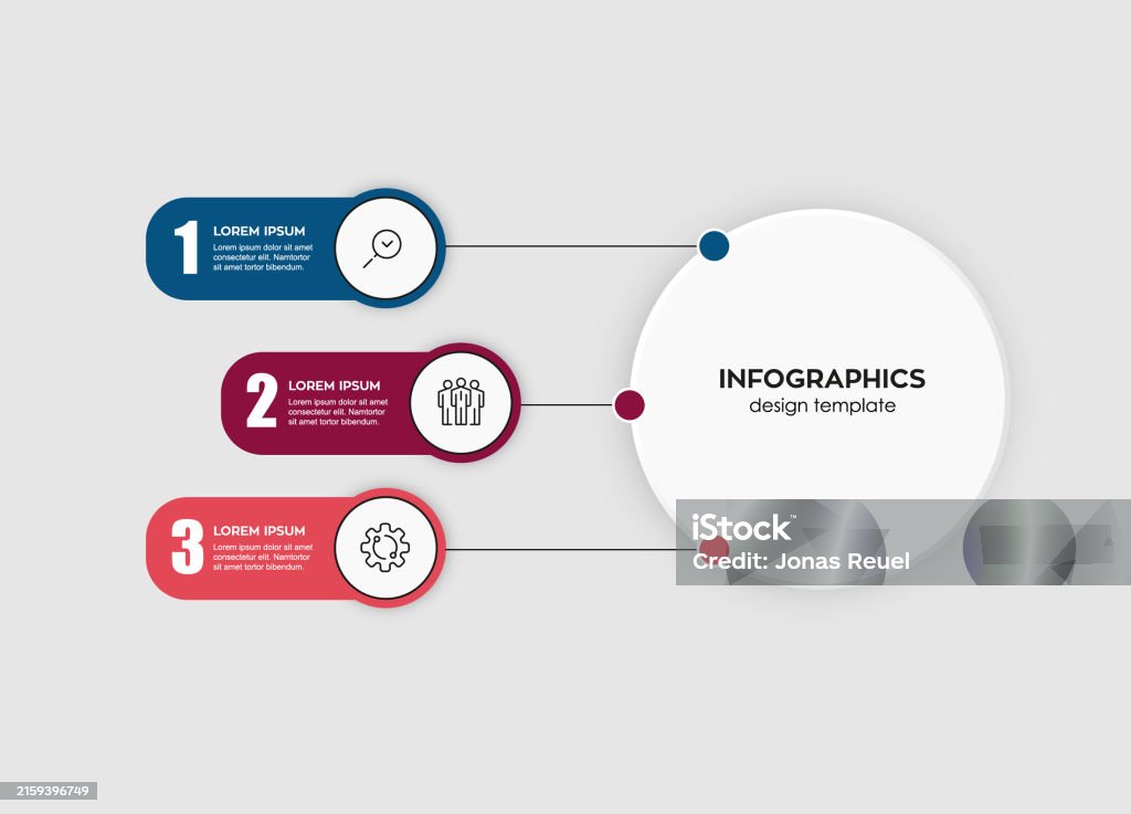 3 Step Photo Color 3 Steps Modern Infographics With Colors Stock Illustration - Download ...