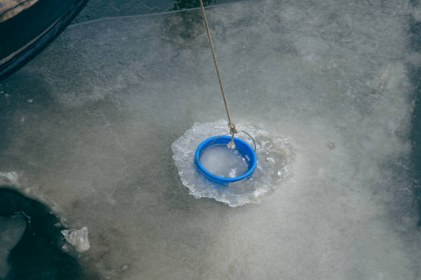 Ice on a frozen lake
